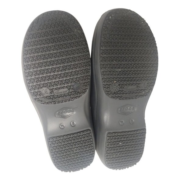 Crocs Lock Womens 8 Clogs Work Shoes Black Non-Slip Non-Marking No Insoles READ - Picture 9 of 9